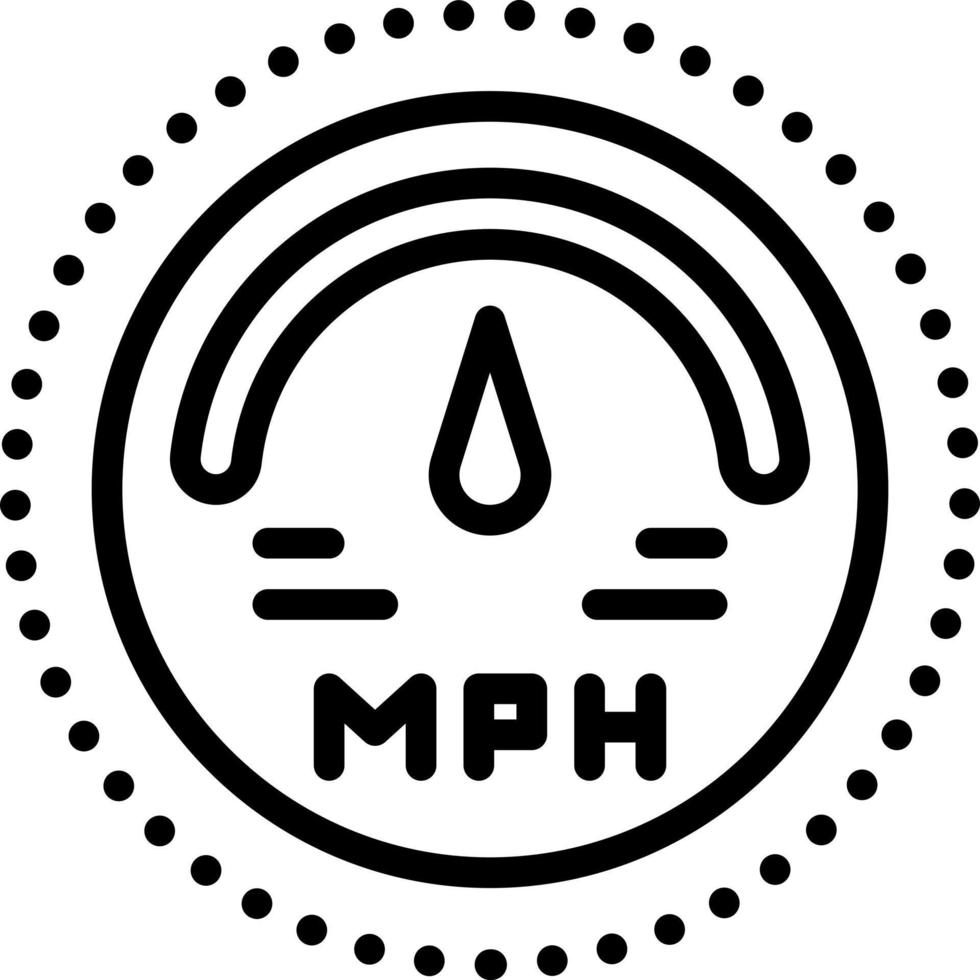 line icon for mph vector