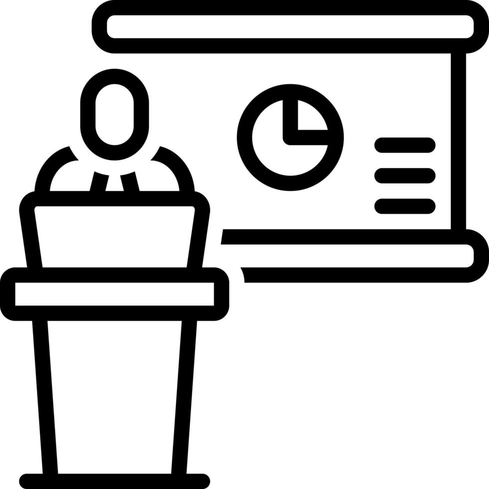 line icon for presentations vector