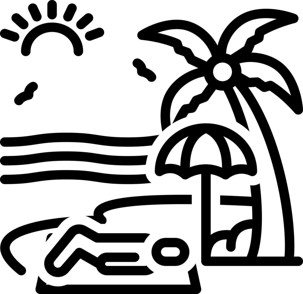 icono de línea para vacaciones vector