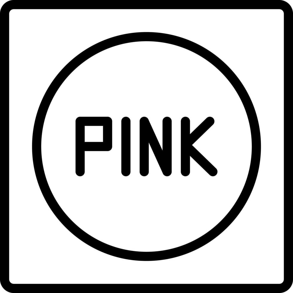 icono de línea para rosa vector