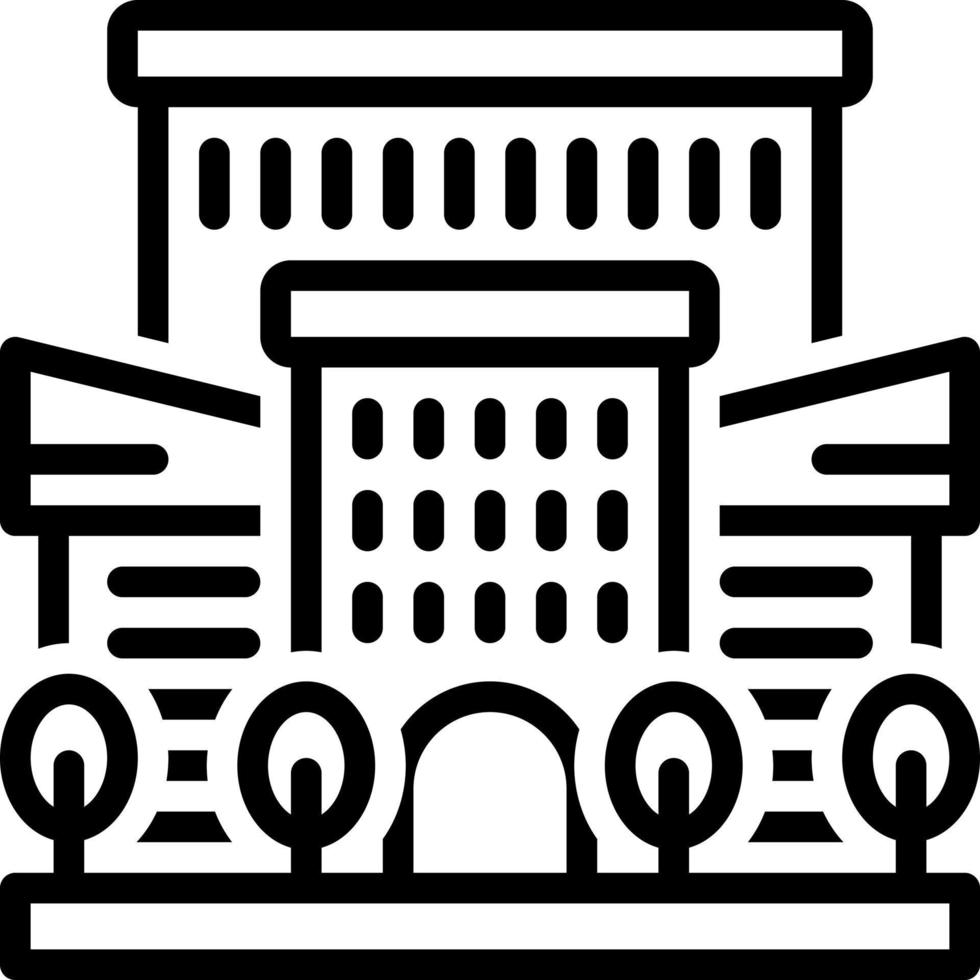 line icon for plaza vector