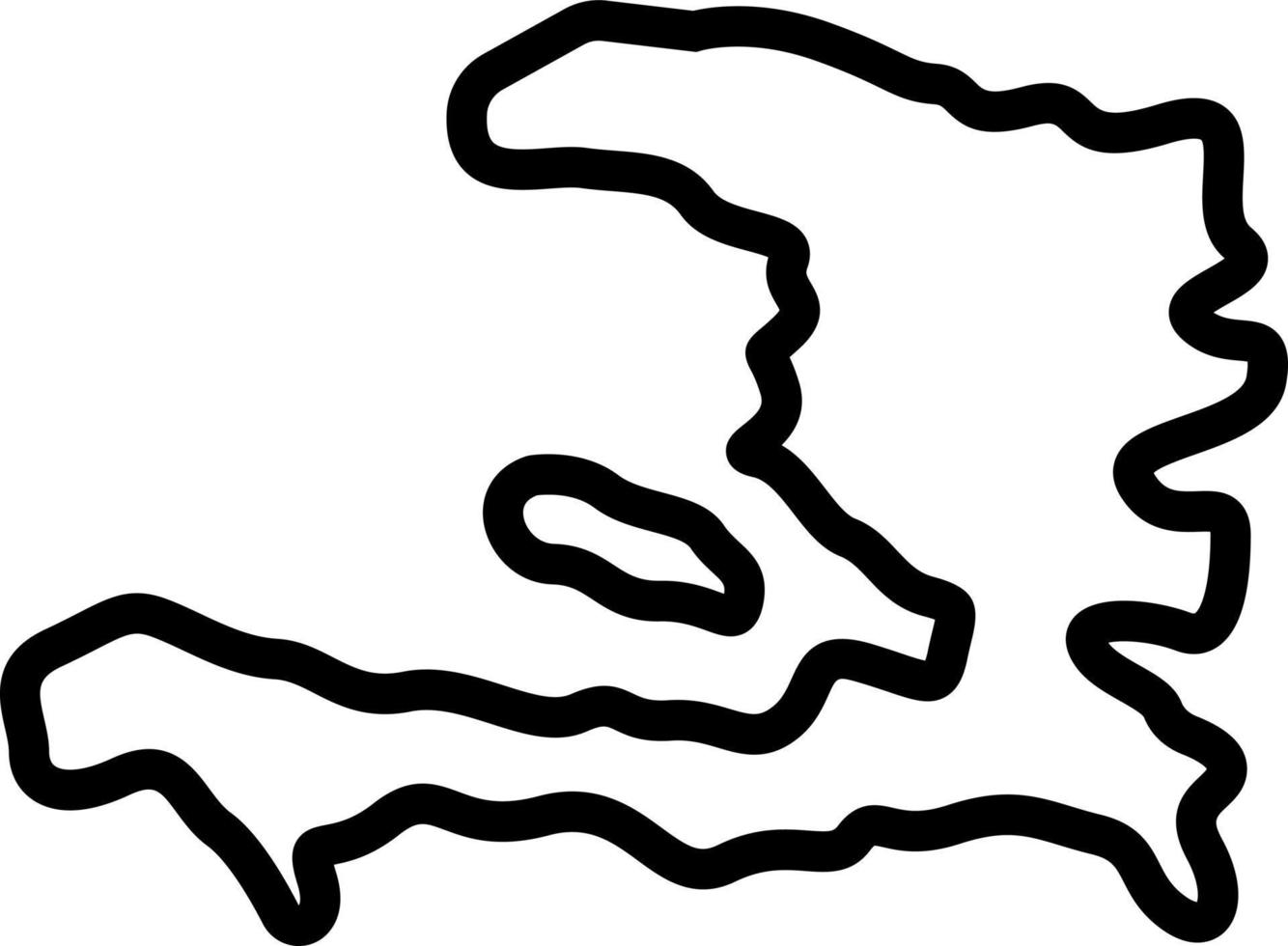 line icon for haiti vector