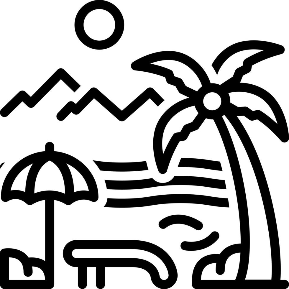 icono de línea para vacaciones vector