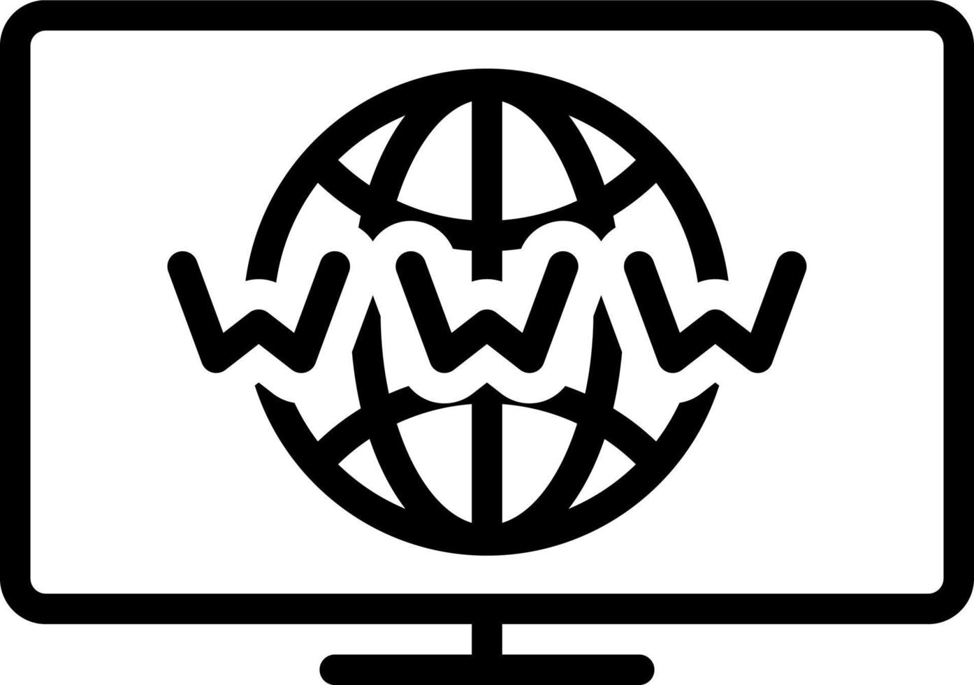 line icon for www vector