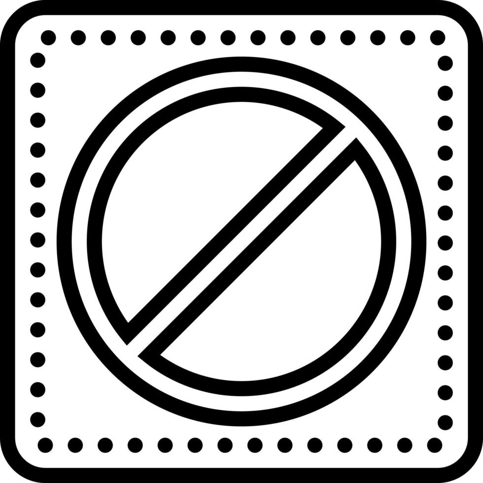 icono de línea para restricciones vector