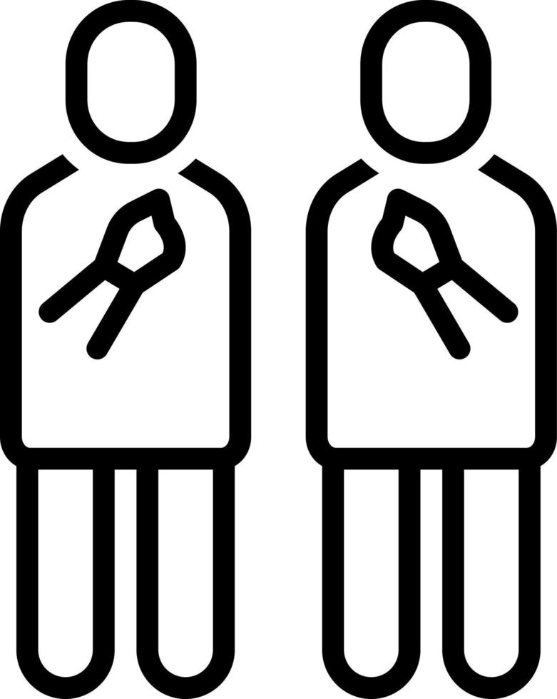 line icon for ourselves vector