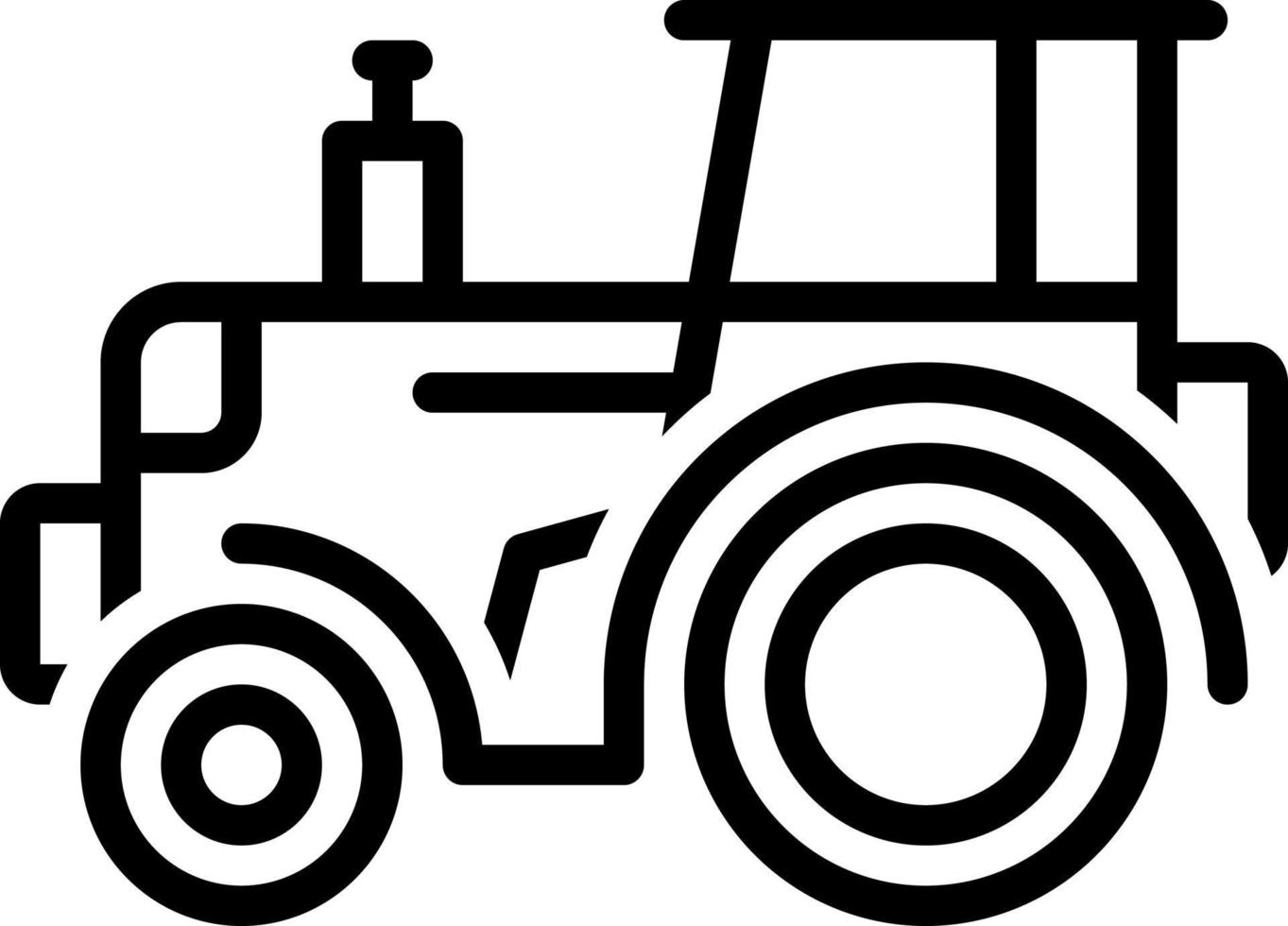 icono de línea para tractor vector