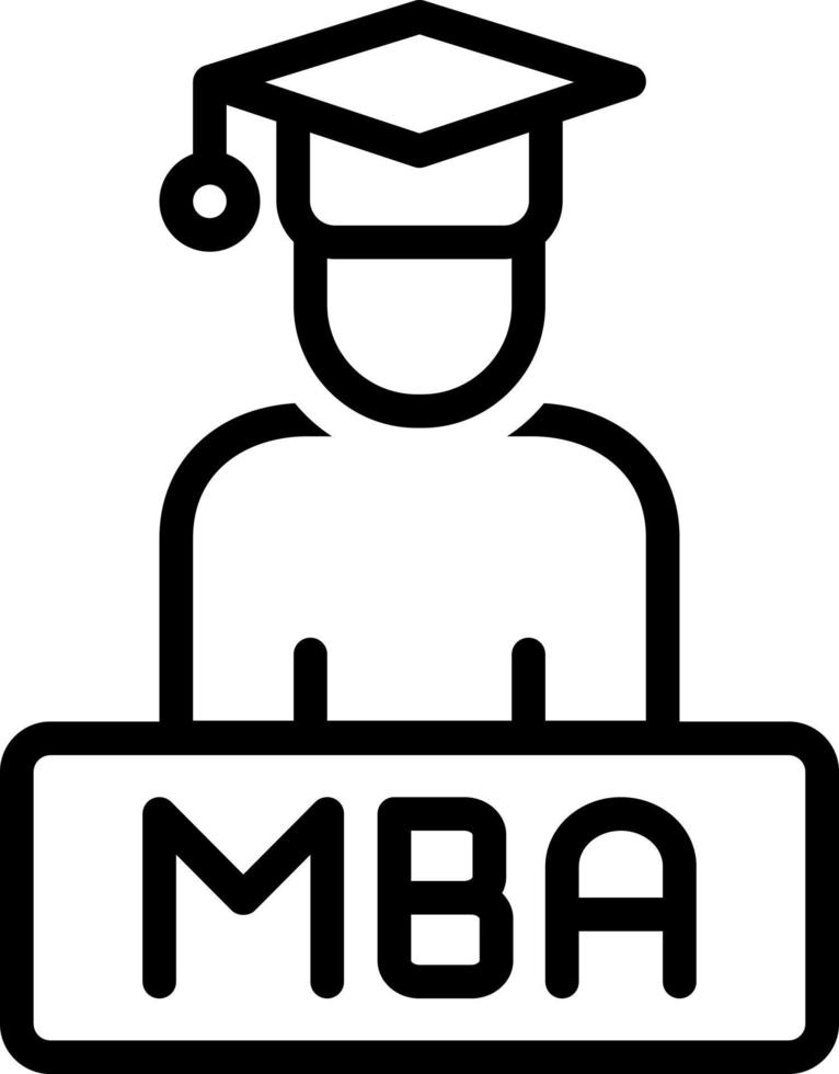 line icon for mba vector