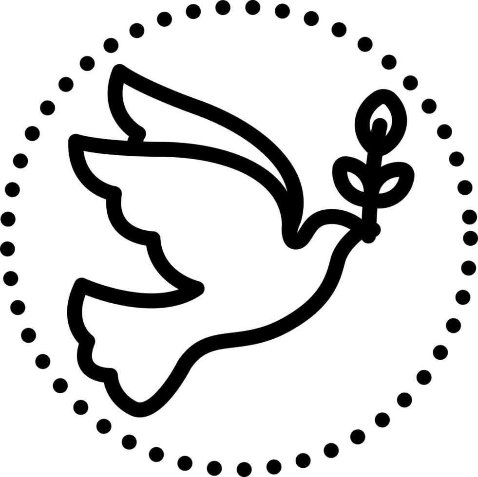 line icon for peace vector