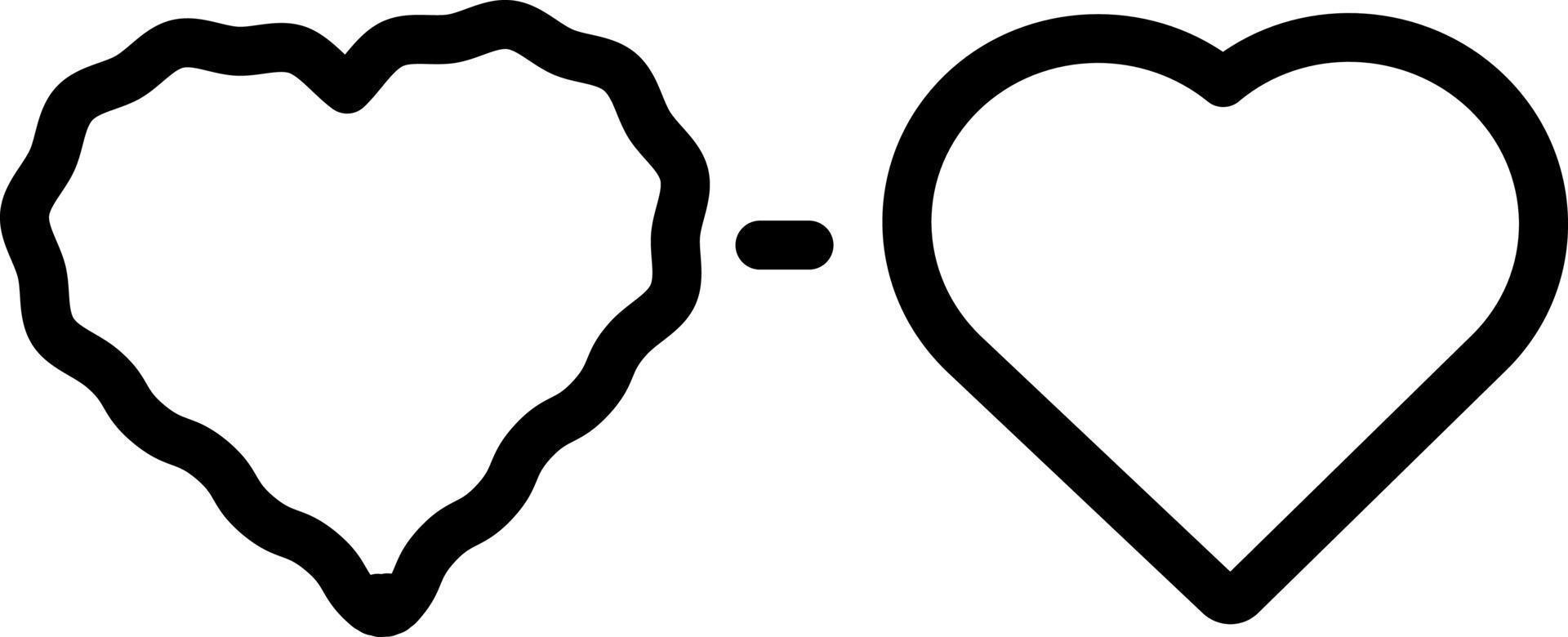 line icon for heart vector