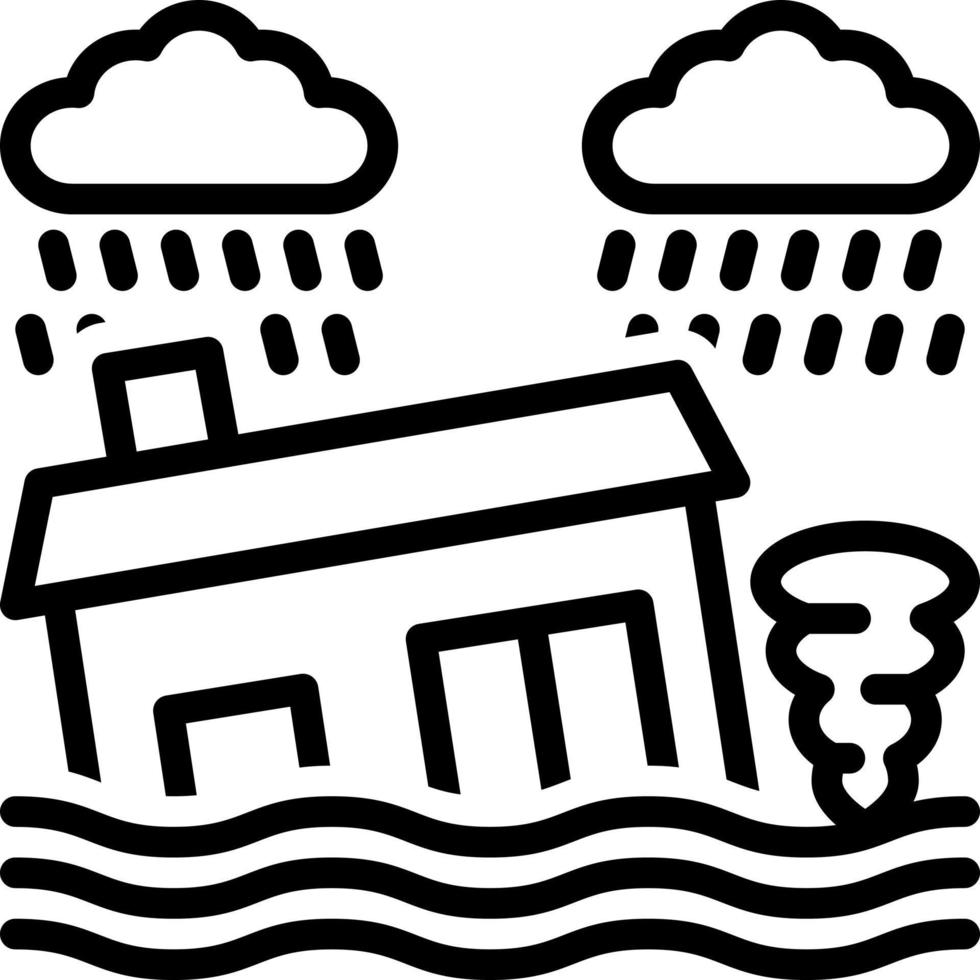 line icon for disaster vector