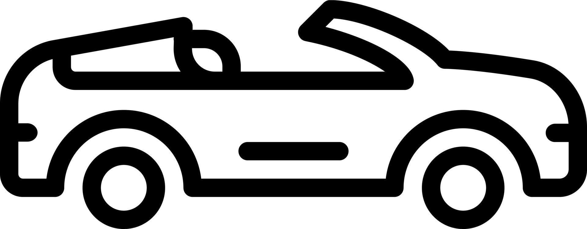 line icon for convertible vector