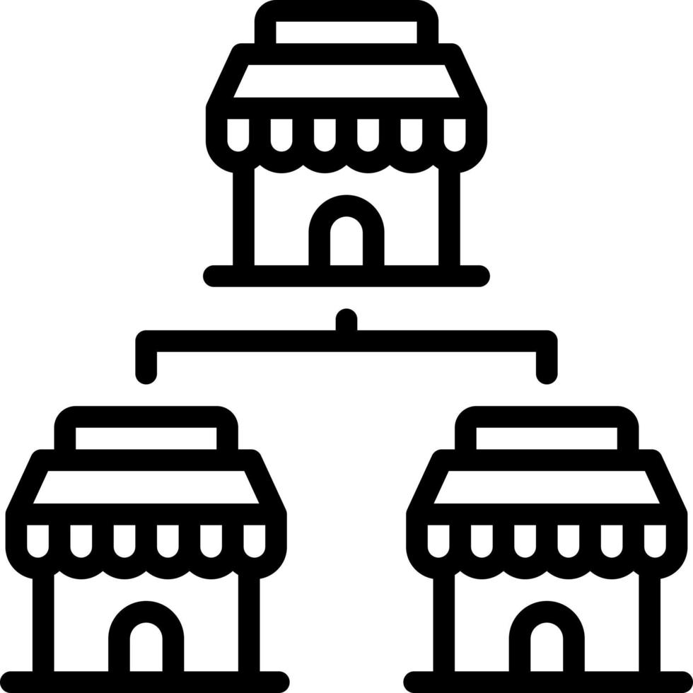 line icon for subsidiaries vector