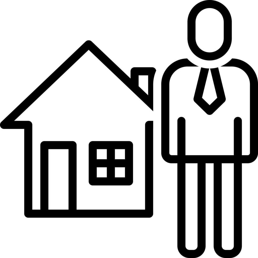 line icon for realtor vector
