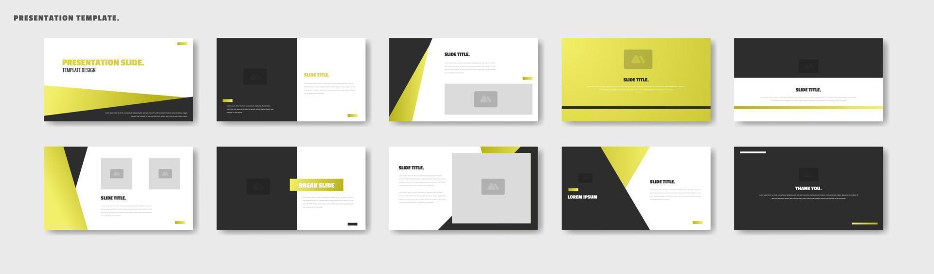 Business presentation template design. Minimalis, modern and keynote vector illustration