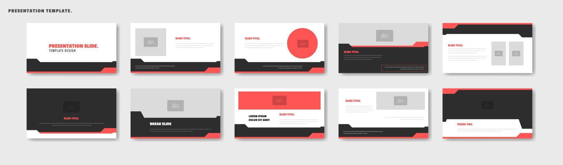 Business presentation template design. Minimalis, modern and keynote vector illustration