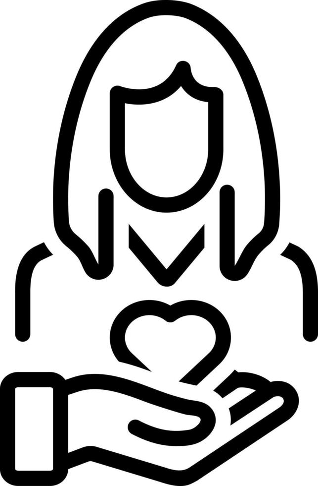line icon for her vector