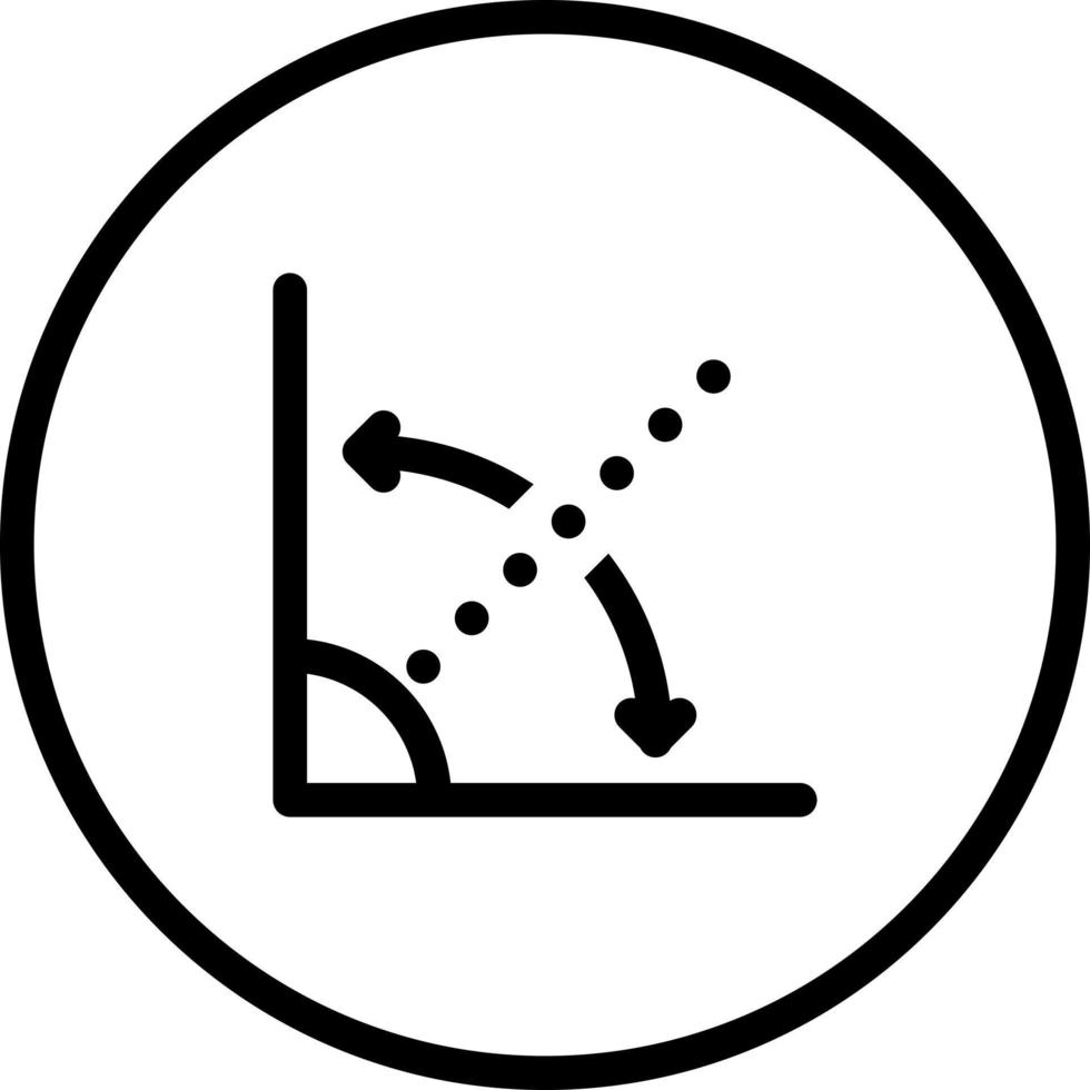 line icon for angle vector