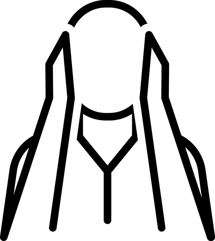 line icon for ignore vector