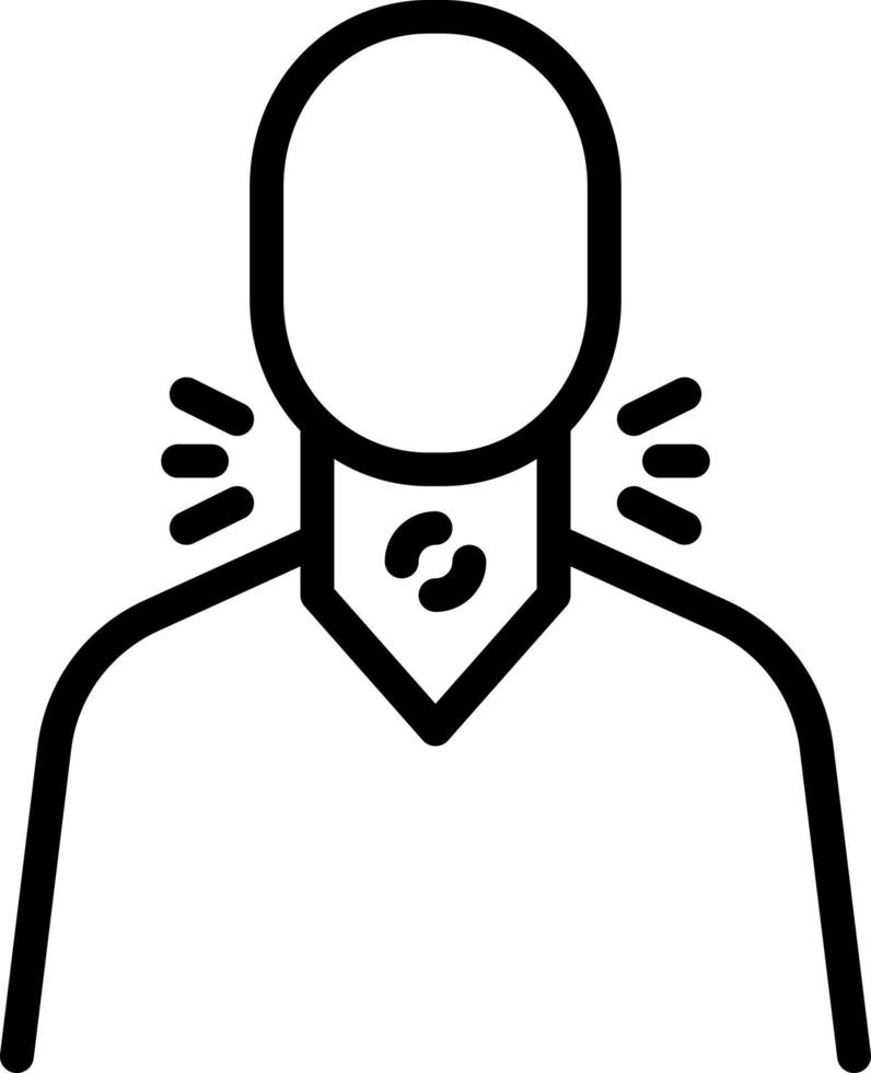 line icon for throat vector