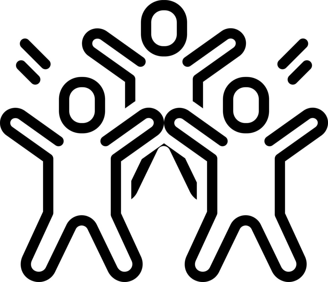 line icon for excitement vector