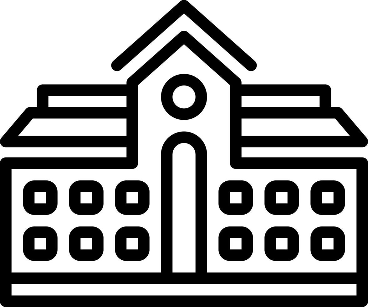 line icon for campus vector