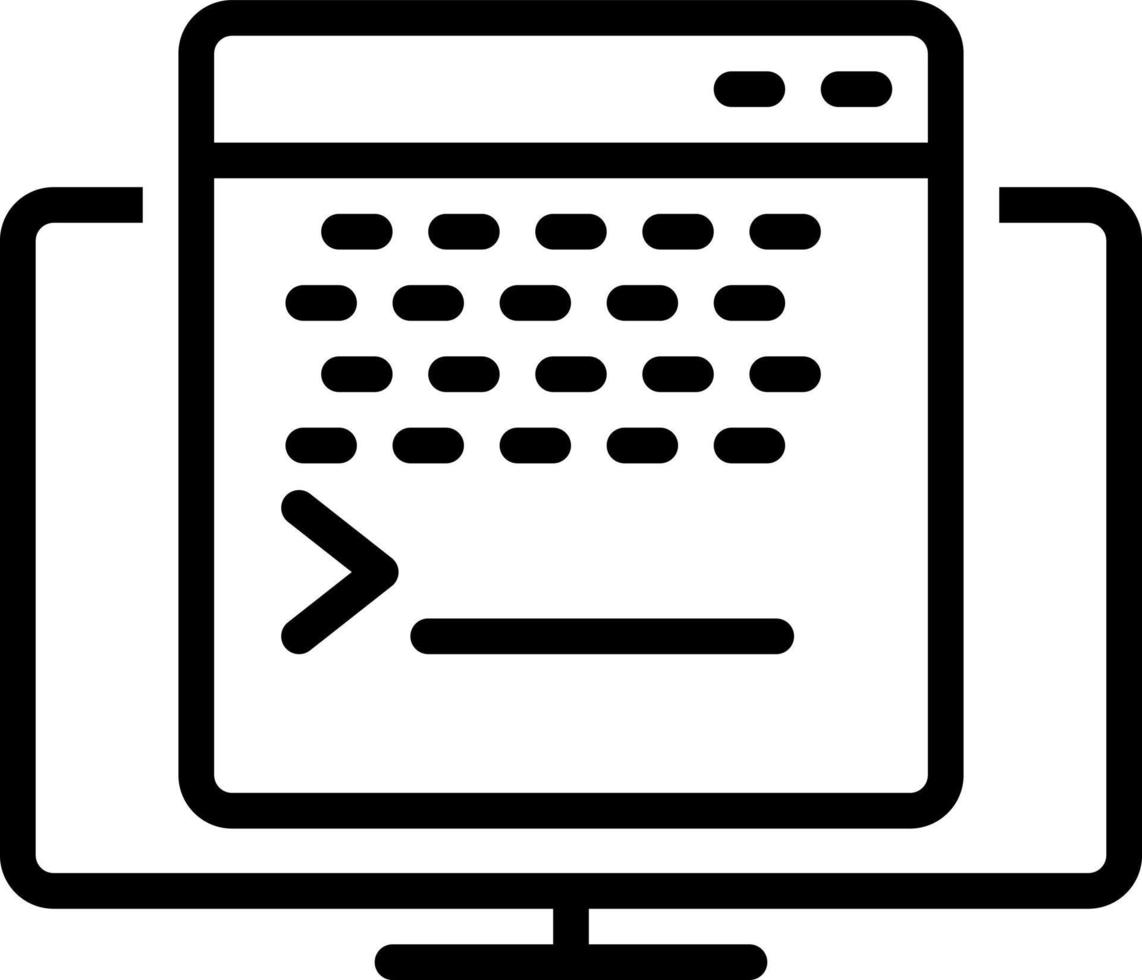 line icon for terminal vector