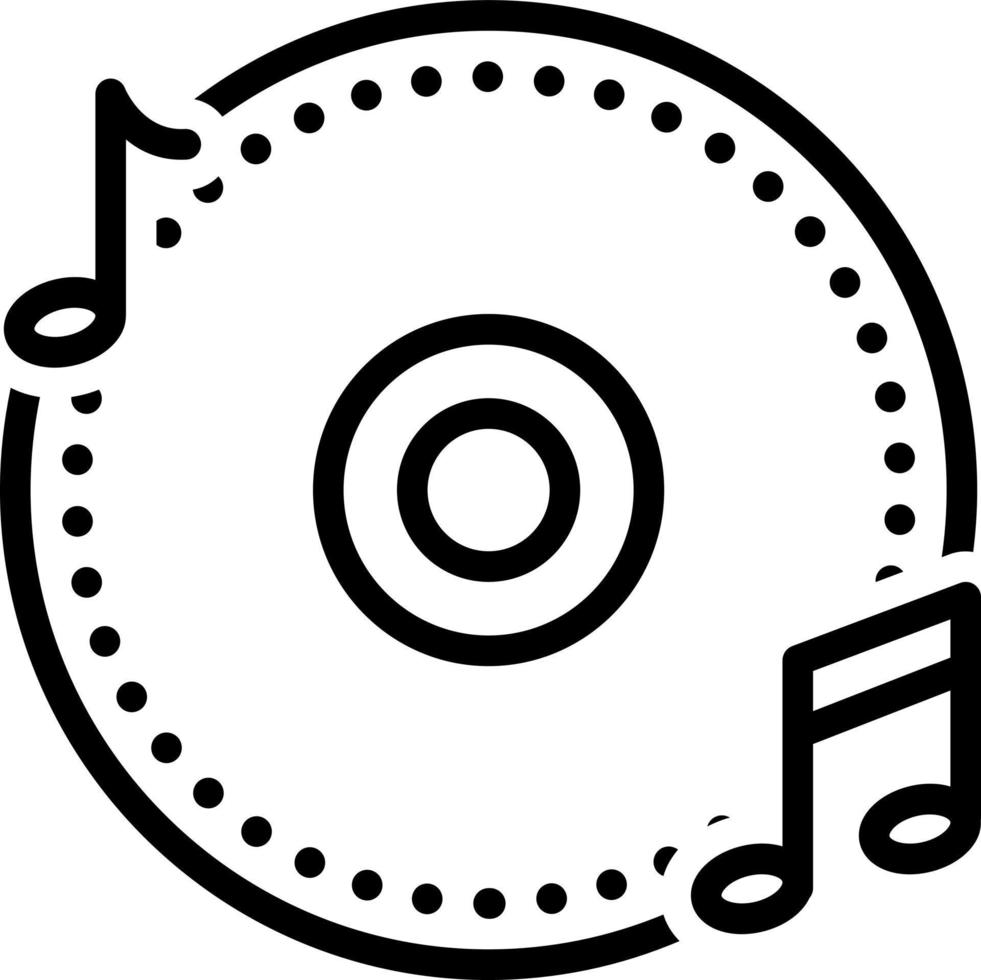 icono de línea para música vector