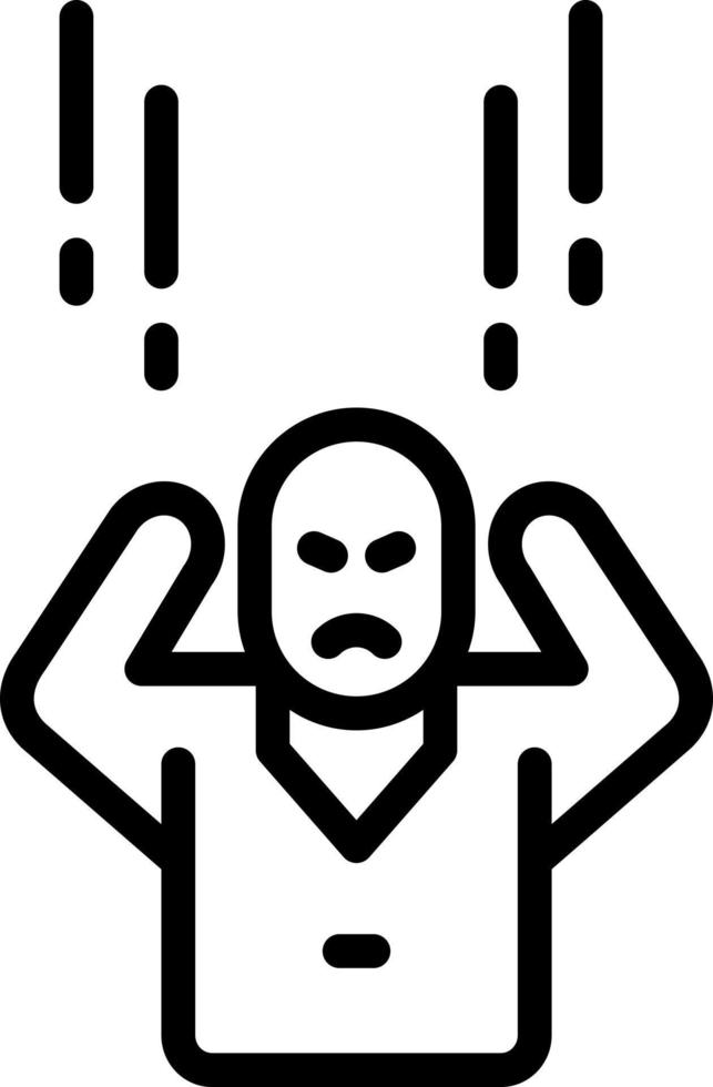 line icon for panic vector