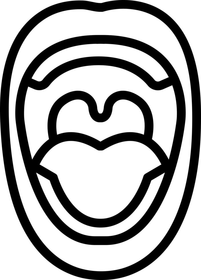 line icon for oral vector