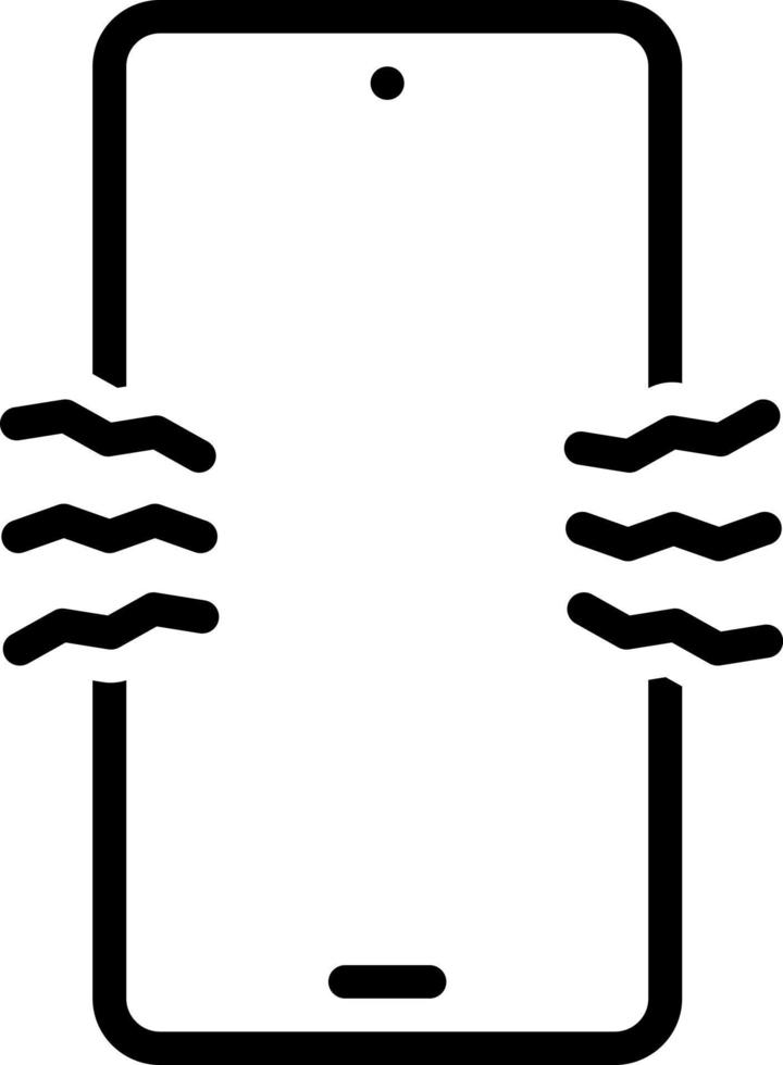 line icon for vibrator vector