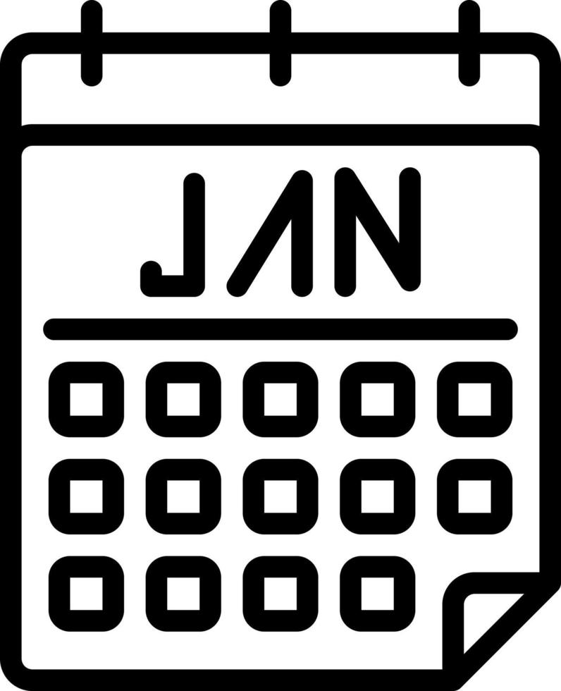 line icon for jan vector