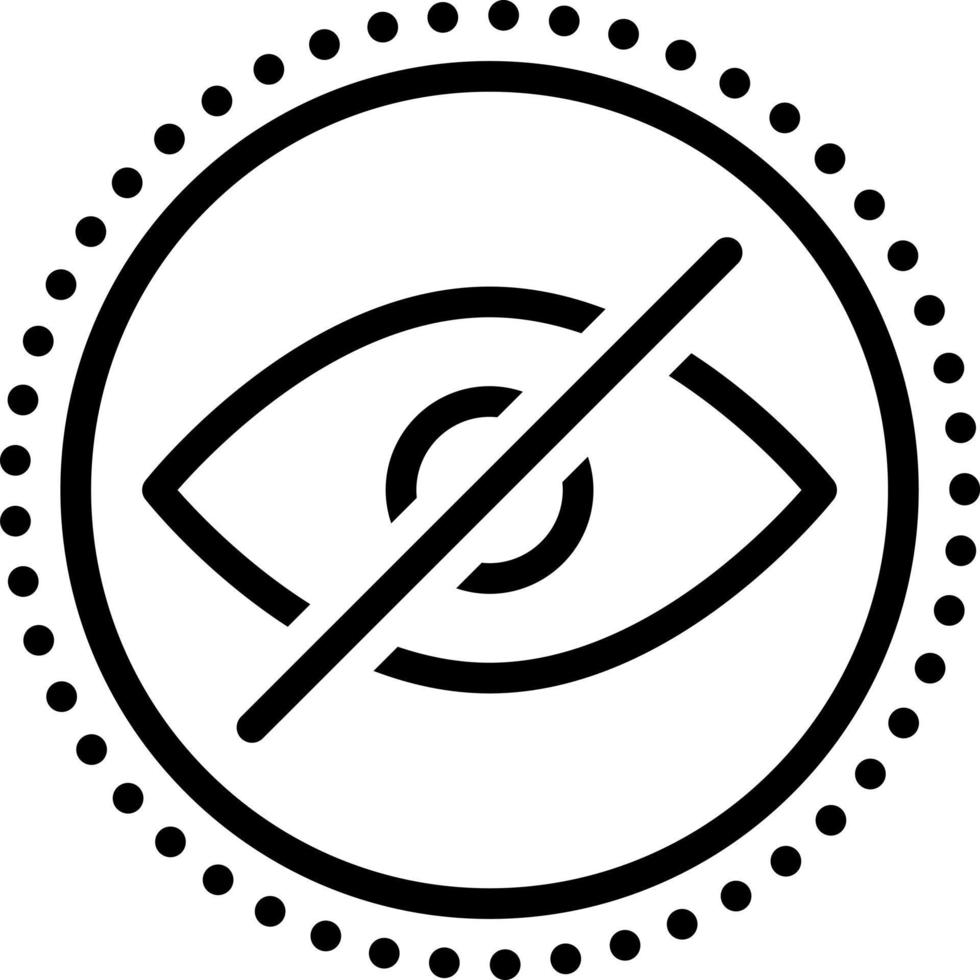 line icon for impaired vector