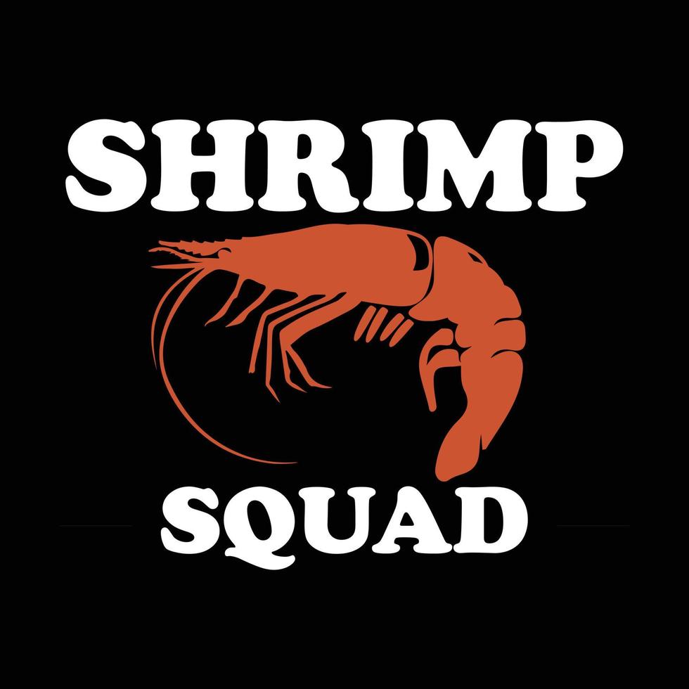 Shrimp T-shirt design vector