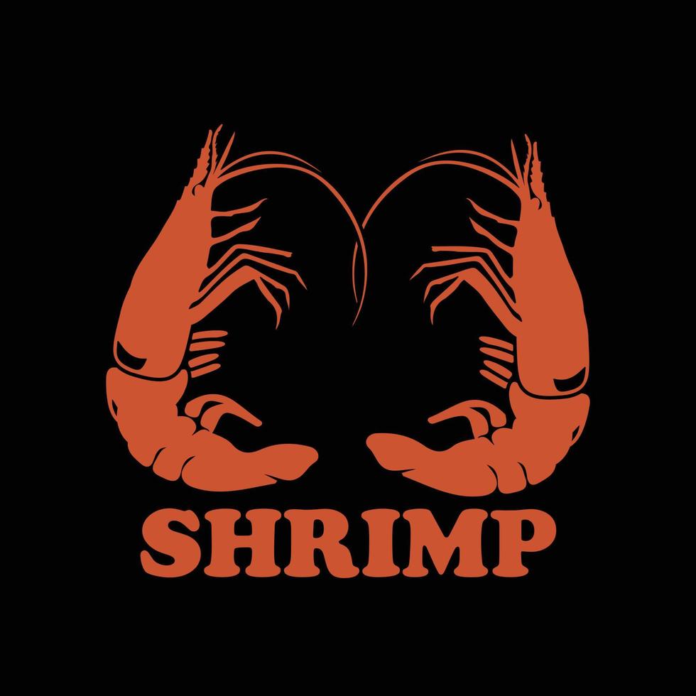 Shrimp T-shirt design vector