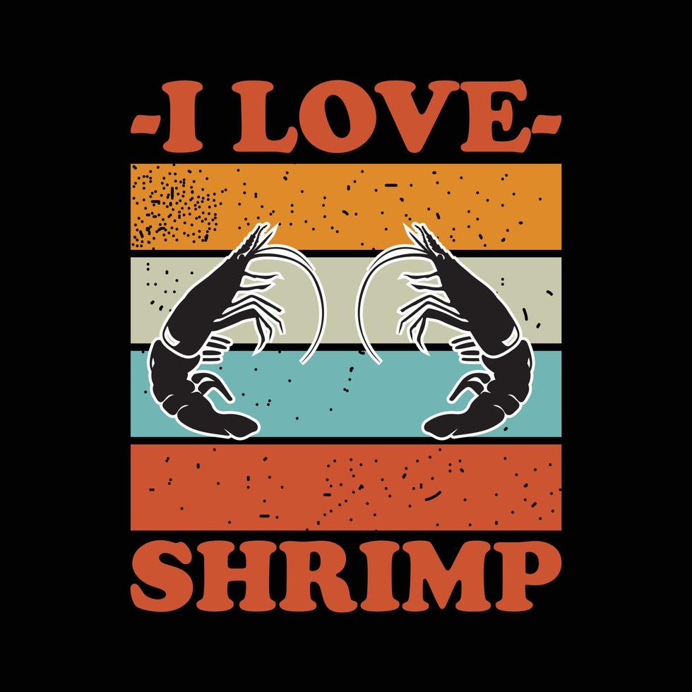 Shrimp T-shirt design vector