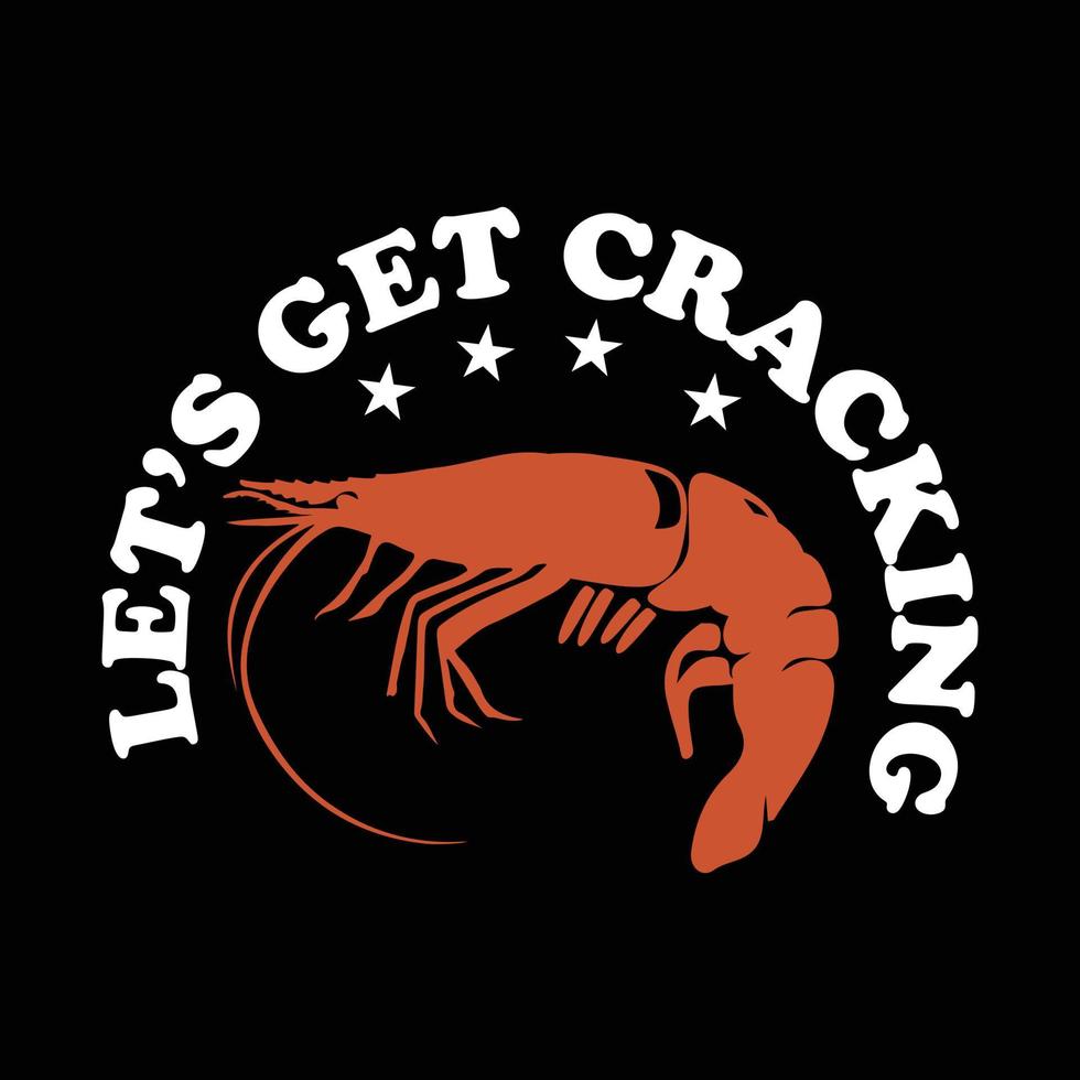 Shrimp T-shirt design vector