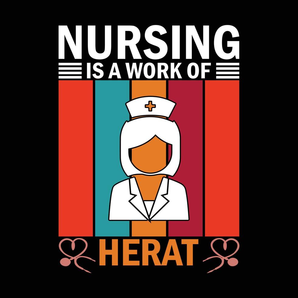 Nursing T-shirt design vector