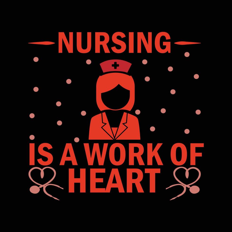 Nursing T-shirt design vector