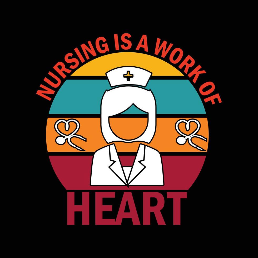 Nursing T-shirt design vector