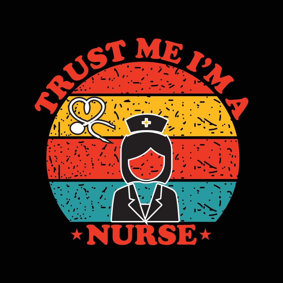 Nursing T-shirt design vector