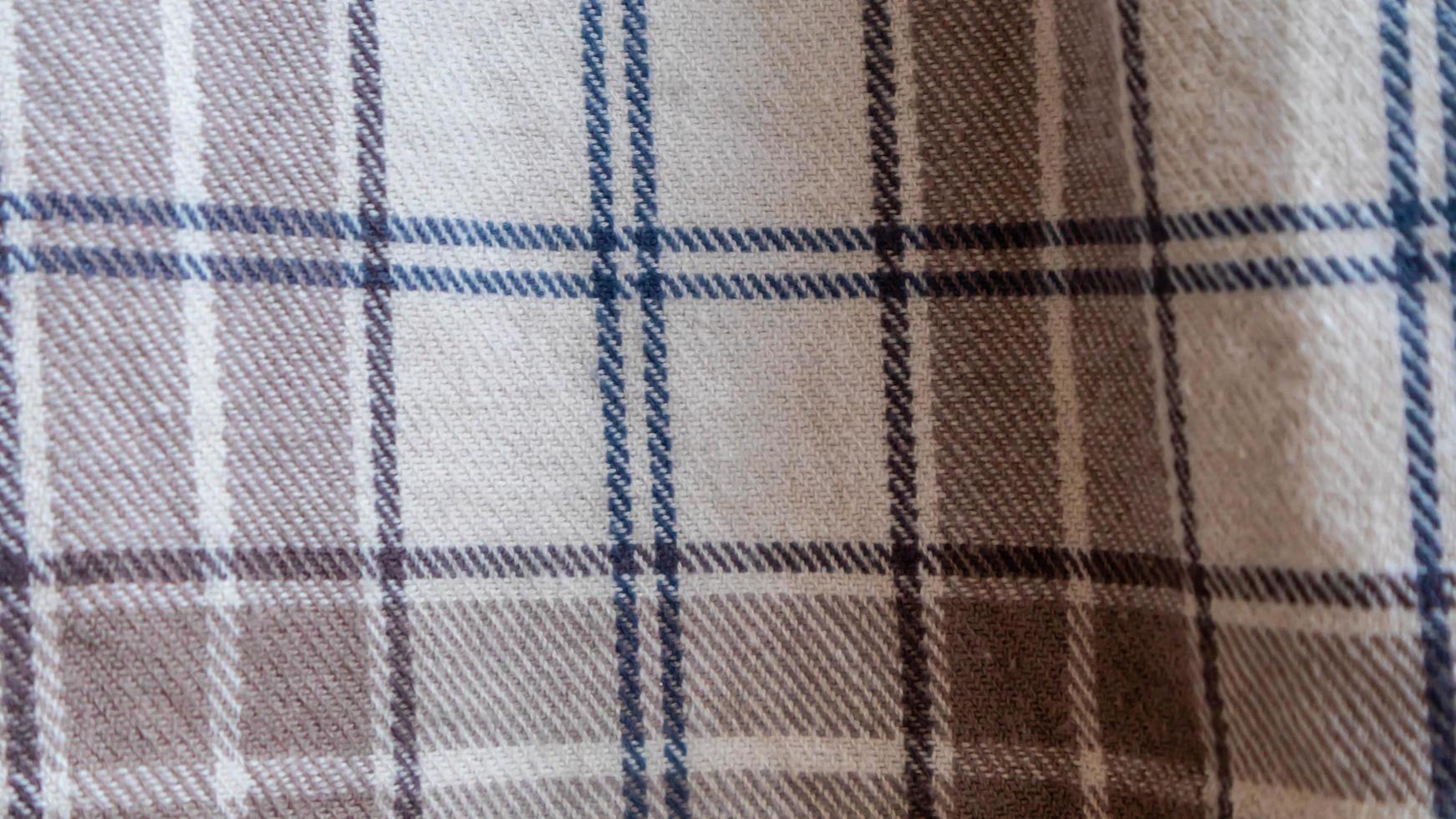 brown cloth texture with gingham as a background photo