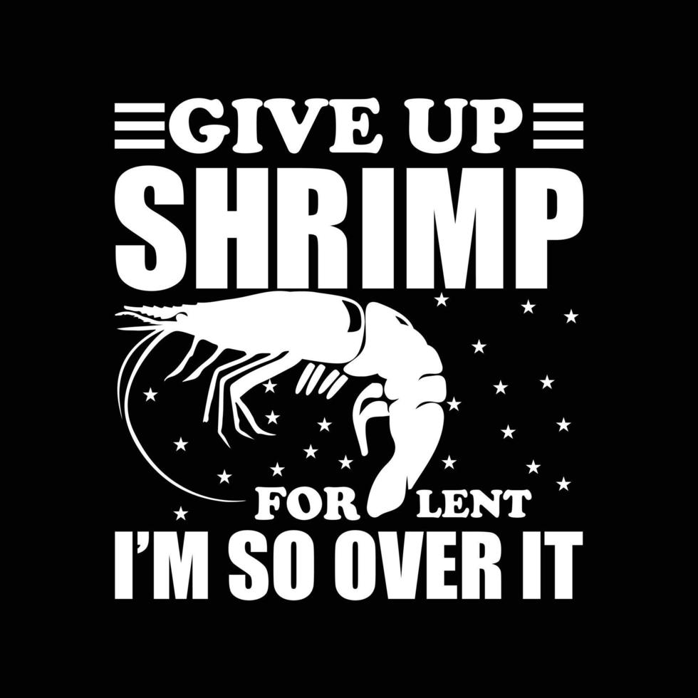 Shrimp T-shirt design vector