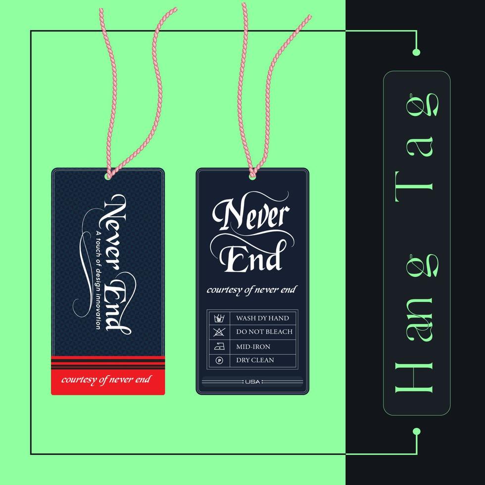 Hang tag for a fabric shop shirt or jeans vector