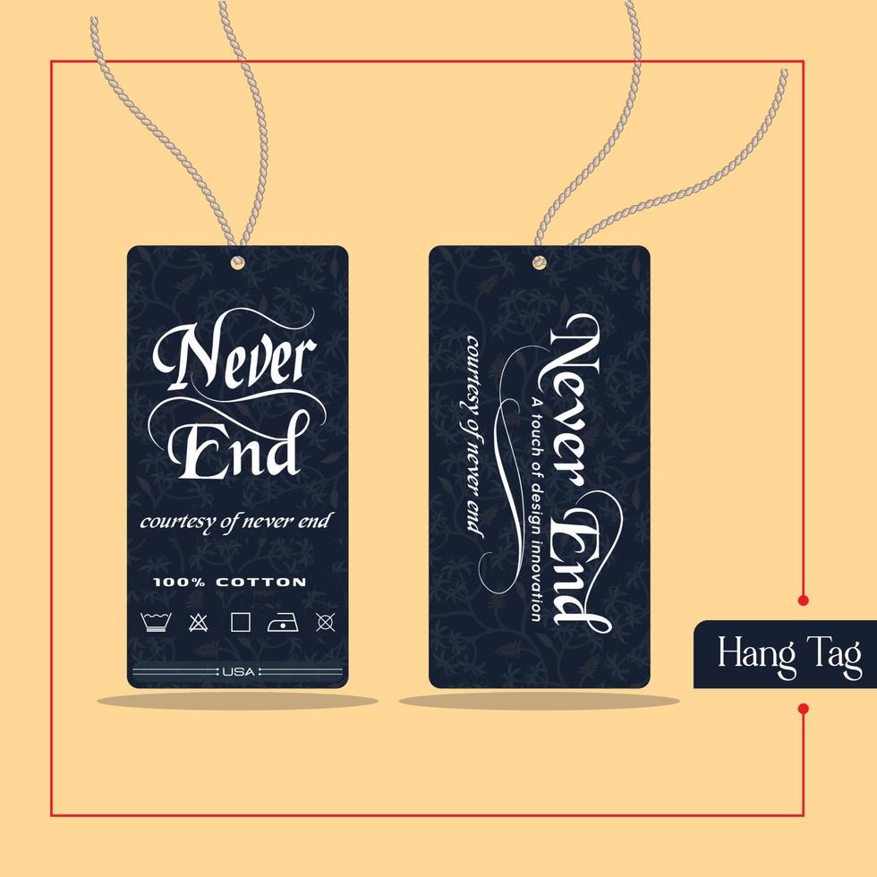 Hang Tag for jeans clothing store svg vector