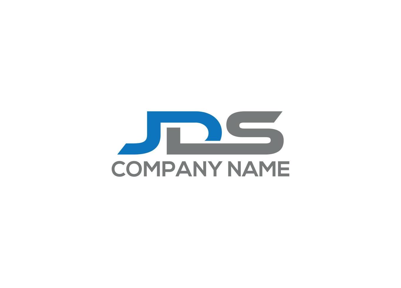 JDS Letter Logo Design with Creative Modern initial icon template vector