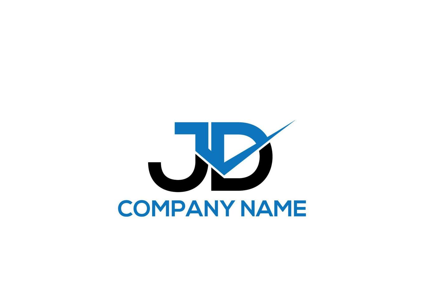 JD Letter Logo Design with Creative Modern initial icon vector