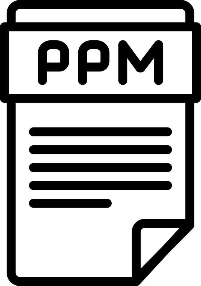 line icon for ppm vector