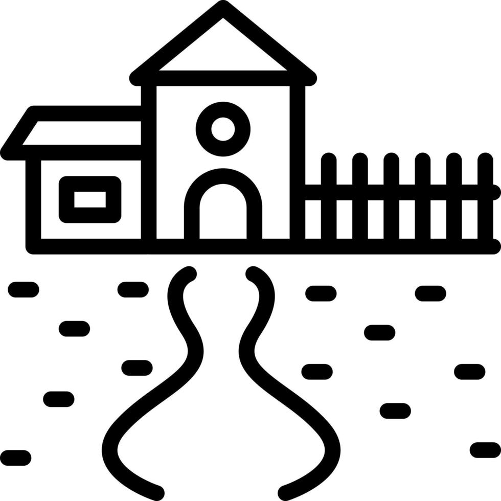 line icon for ranch vector