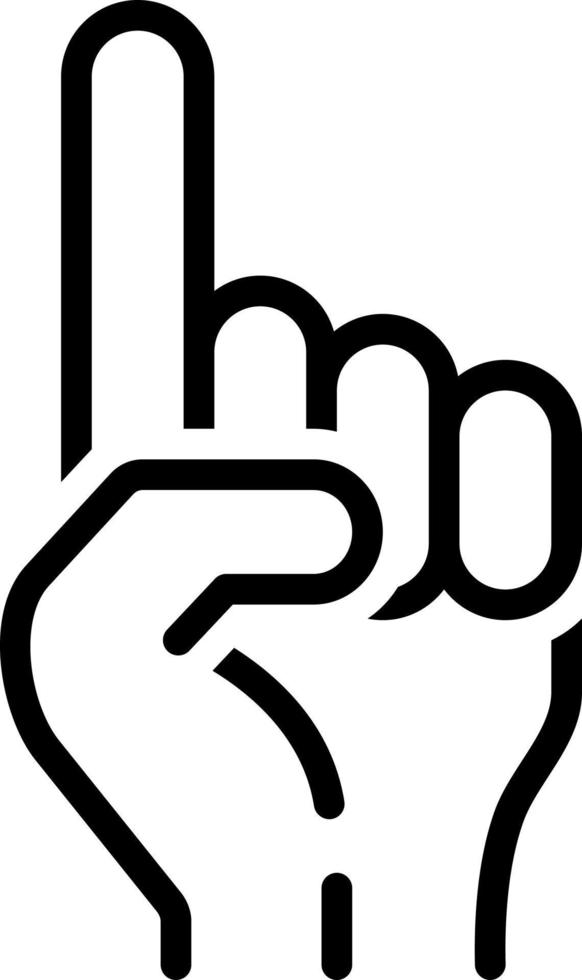 line icon for finger vector